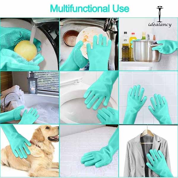 Magic Washing Gloves - Pair Of Silicone Washing Gloves