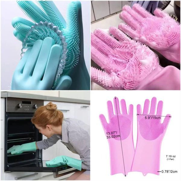 Magic Washing Gloves - Pair Of Silicone Washing Gloves