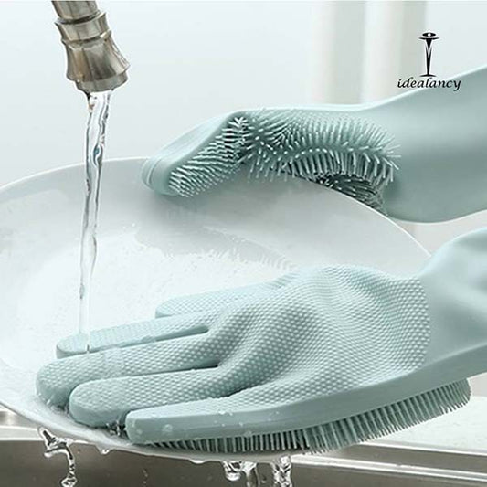 Magic Washing Gloves - Pair Of Silicone Washing Gloves