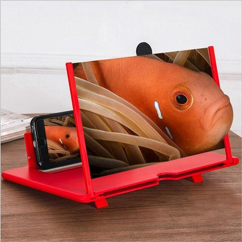 Mobile Phone Screen Magnifier, 3D Foldable Stand.