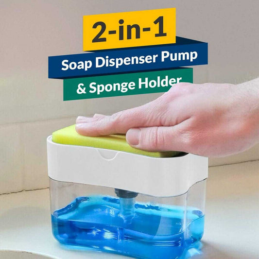 Soap Pump Dispenser Sponge Holder Kitchen Sink Soap Dispenser